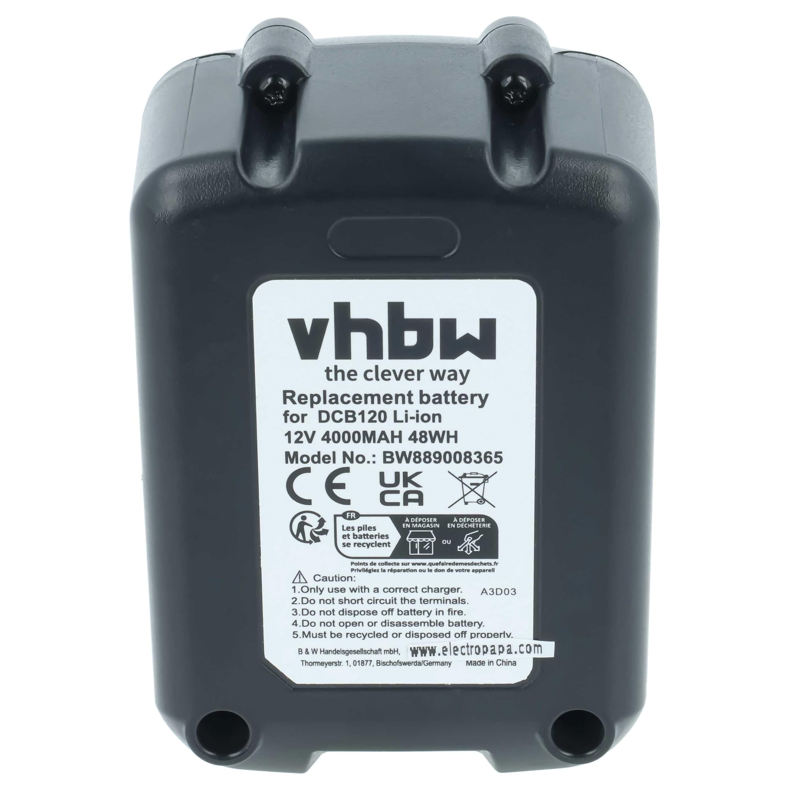 vhbw 3X Batterie Compatible avec Dewalt 12V Max Li-ION