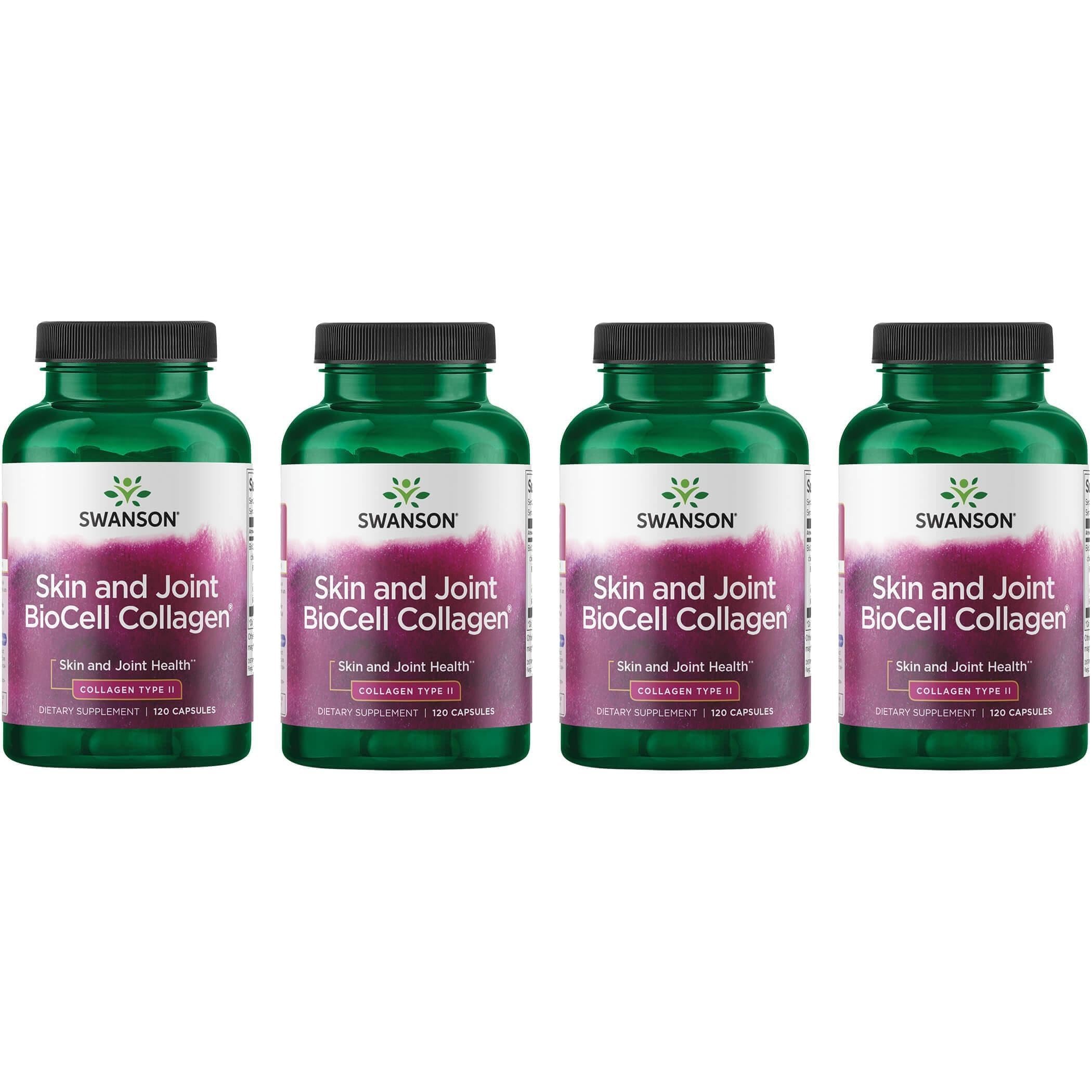 Swanson Chicken Sternum Cartilage, Collagen Type II 500 mg, 200 Caps, 4 Pk 200 Count (Pack of 4)