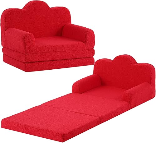 Miniatura 89 de Tiita Silla infantil de felpa para niños, sofá de felpa que brilla en la oscuridad, sofá para niños pequeños con funda lavable, asa de transporte,