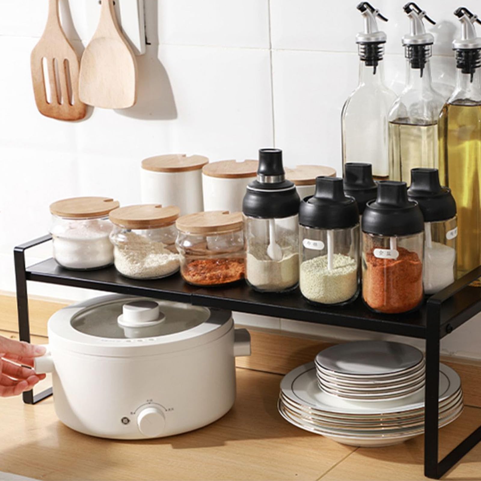 NEX Étagère De Rangement Pour Armoire De Cuisine Et Comptoir, Empilable