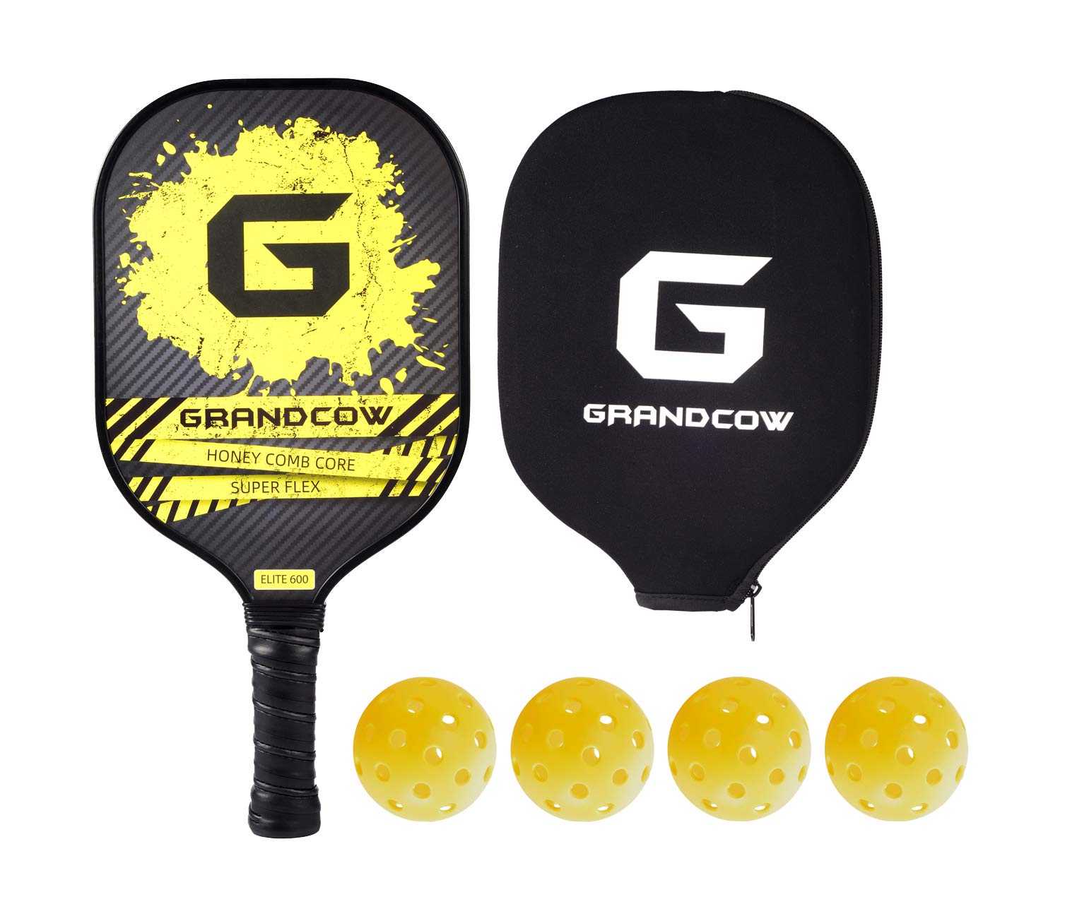 Buy GRANDCOW Pickleball Paddle Elite 600 Graphite Carbon Fiber Face