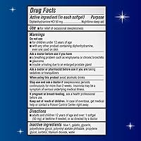 Vista 10 de Unisom Geles de ayuda nocturna para dormir, difenhidramina HCI 50 mg, 100 unidades, 2 paquetes