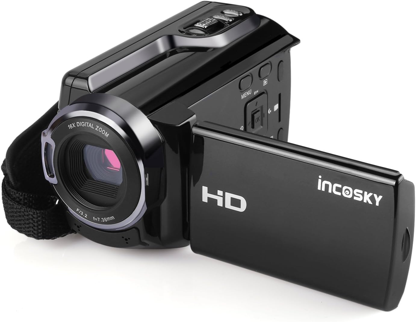 incoSKY WiFi Video Camera Camcorder HD 1920x1080P 30FTPS FHD 16X