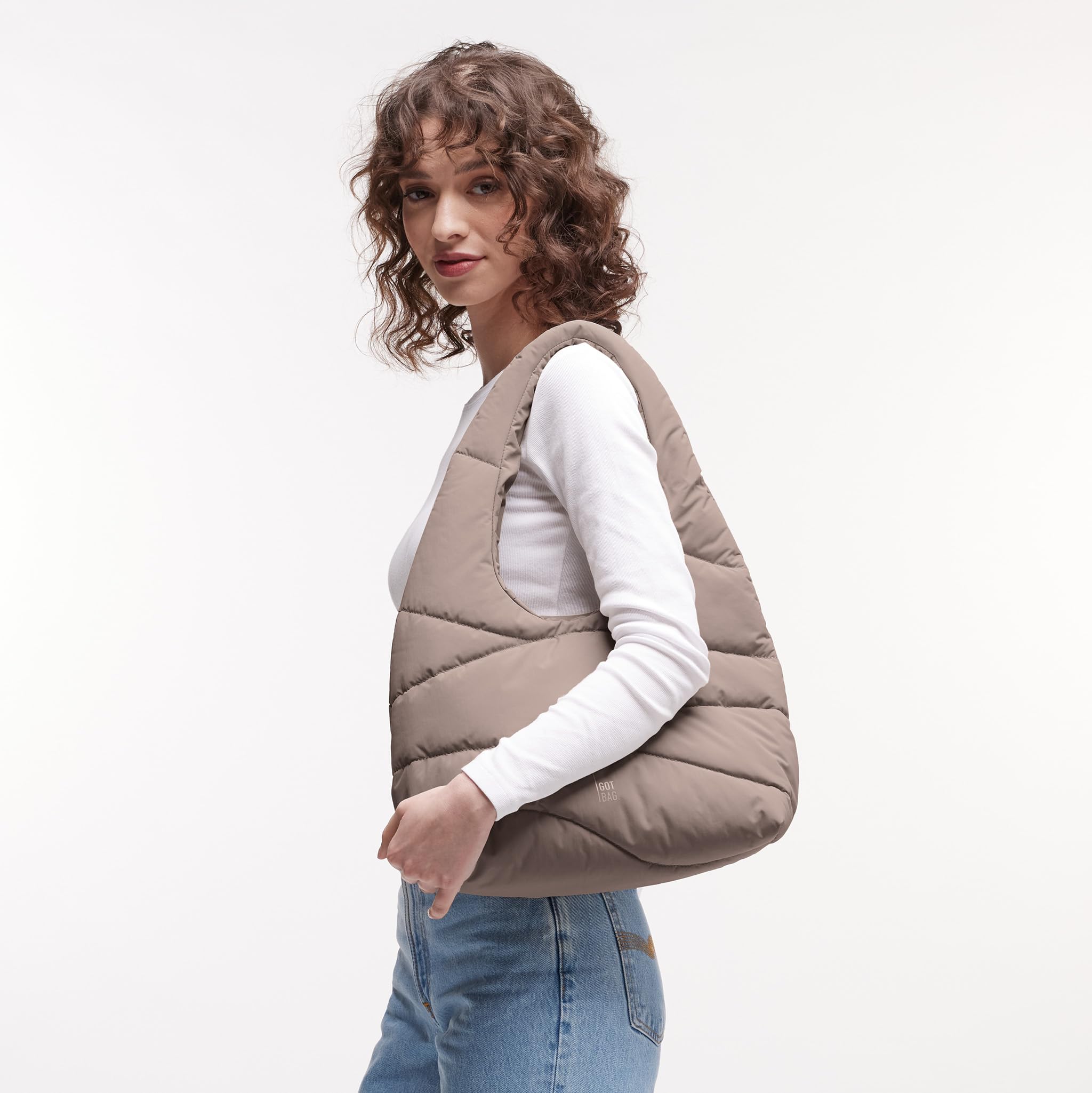 GOT BAG WAVY PUFFER Borsa a Spalla Donna - Borsa Puffy Leggera in Nylon Riciclato - Trapuntata, Sostenibile e alla Moda