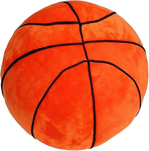 Miniatura 3 de Almohada redonda esponjosa de 12 pulgadas para abrazar, juguete de peluche suave, almohadas de tiro para niños, primer regalo de baloncesto para