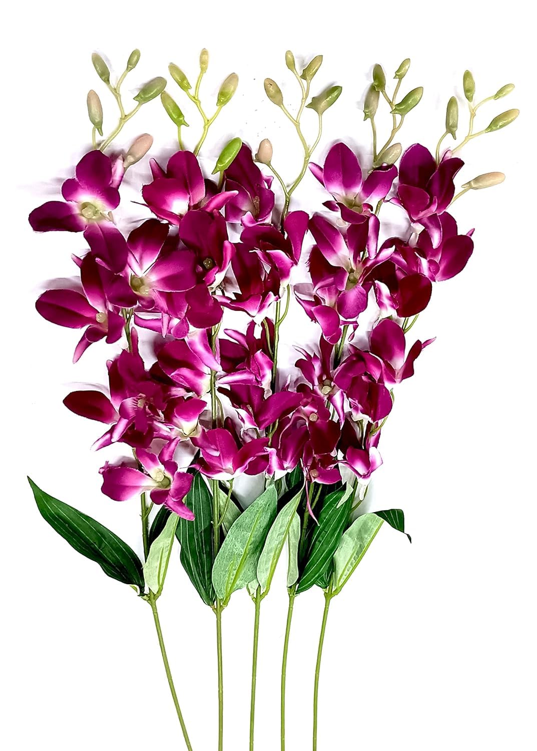 CHESA® Artificial Flowers Purple Orchid Flower | Beautiful Fuzia Dendrobium Orchid Sticks for Home and Garden Decor Flowers for vase (Purple 5 Stems - VASE NOT Included) (B0CCPCNX5B) Amazon Price History, Amazon Price Tracker