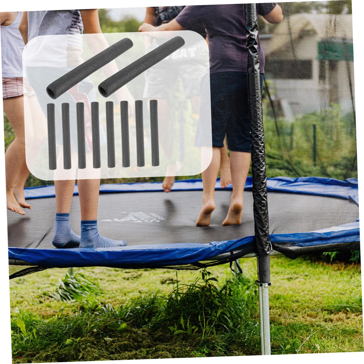 VANZACK Trampoline Pole Covers 10pcs Foam Tube Sleeves Jumping Bed Pole Covers Protective Insulation Pad