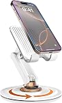 Cooper 360° Restez debout. 360 Degree Click-Rotating Cell Phone Stand for Desk.. Base en métal non glissant, pliable, portable (Piano Black)