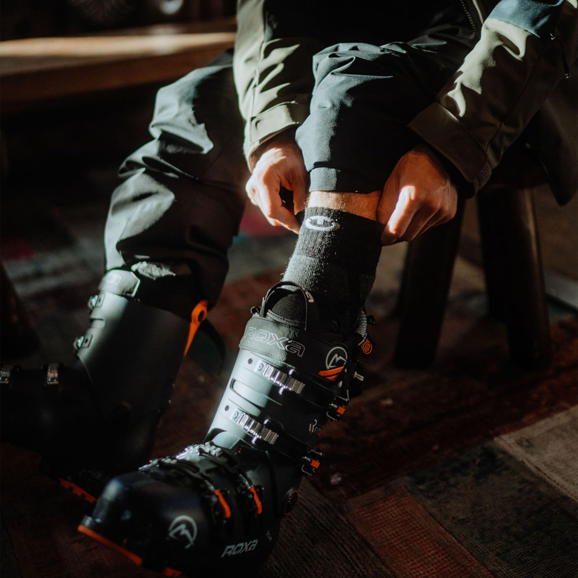 Thermic Calze da sci e snowboard in lana merino, set di 2 paia uomo e donna, buona traspirazione dell'umidità, calze tecniche e traspiranti, zone di comfort e protezioni
