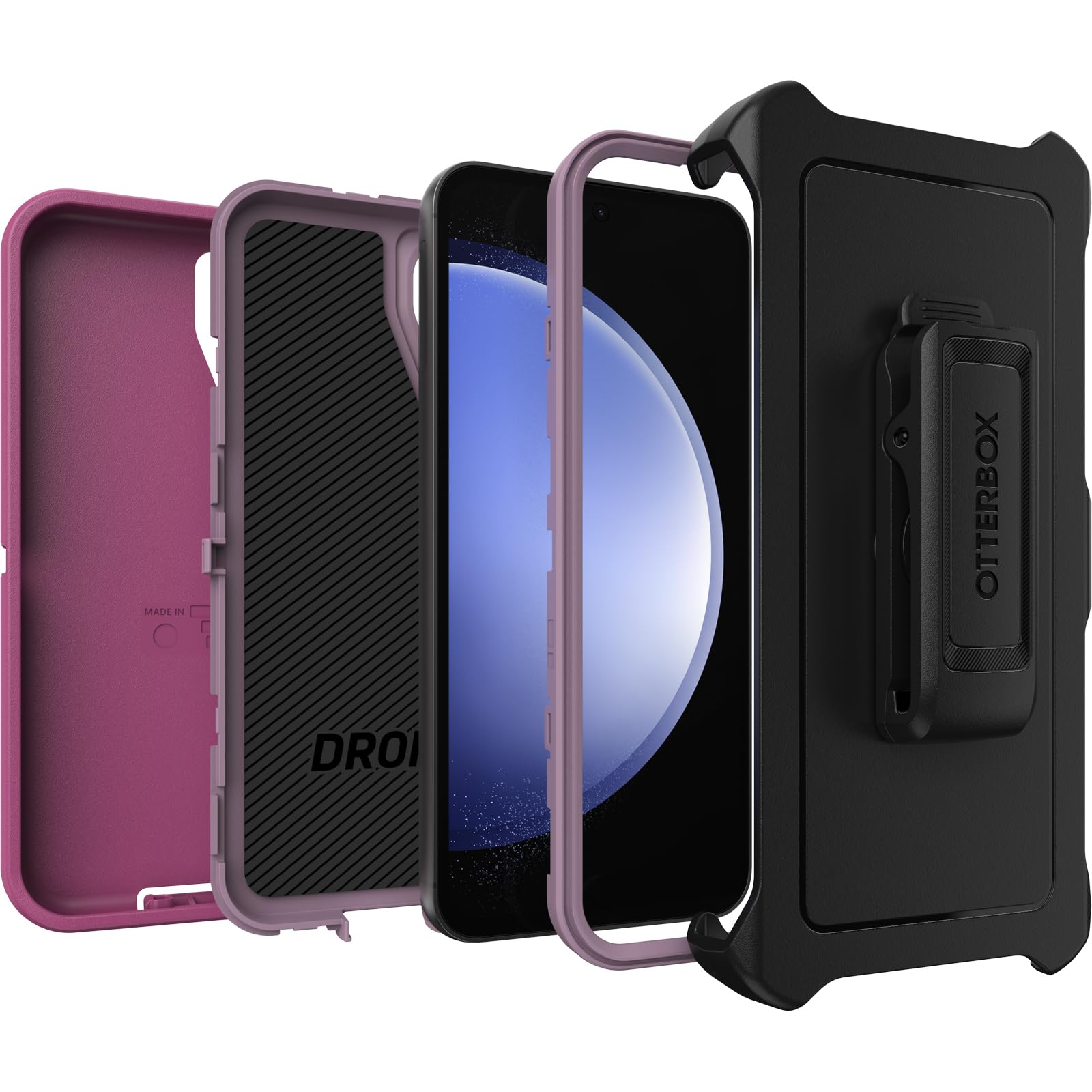 OtterBox Samsung Galaxy S25 (Only) - Defender Series Case - Mountain Majesty (Purple) - Case Only - Screenless - Rugged & Durable - With Port Protection - Microbial Defense Protection