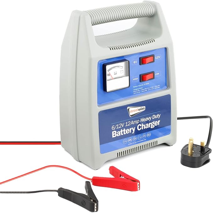 Streetwize 12 Amp Automatic Vehicle Battery Charger 6/12V Trickle