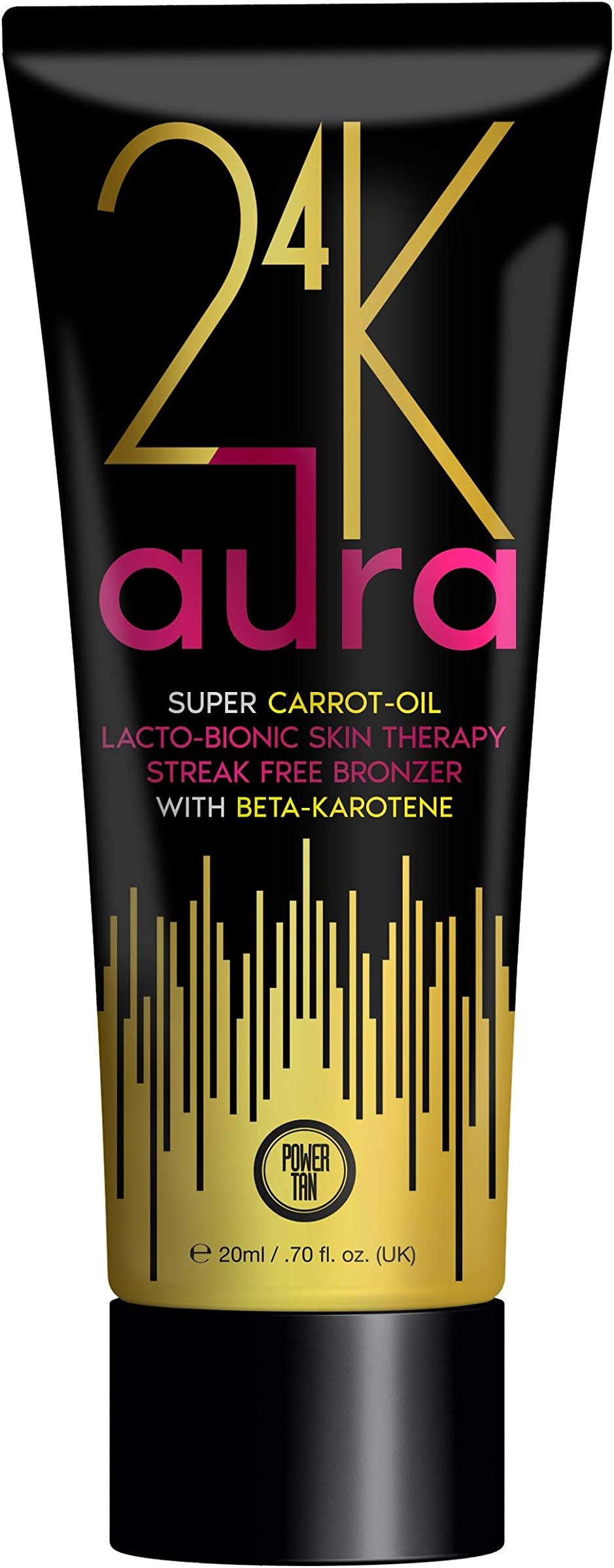 Power Tan24K Aura Bronzing Sunbed Tanning Lotion Accelerator 250ml