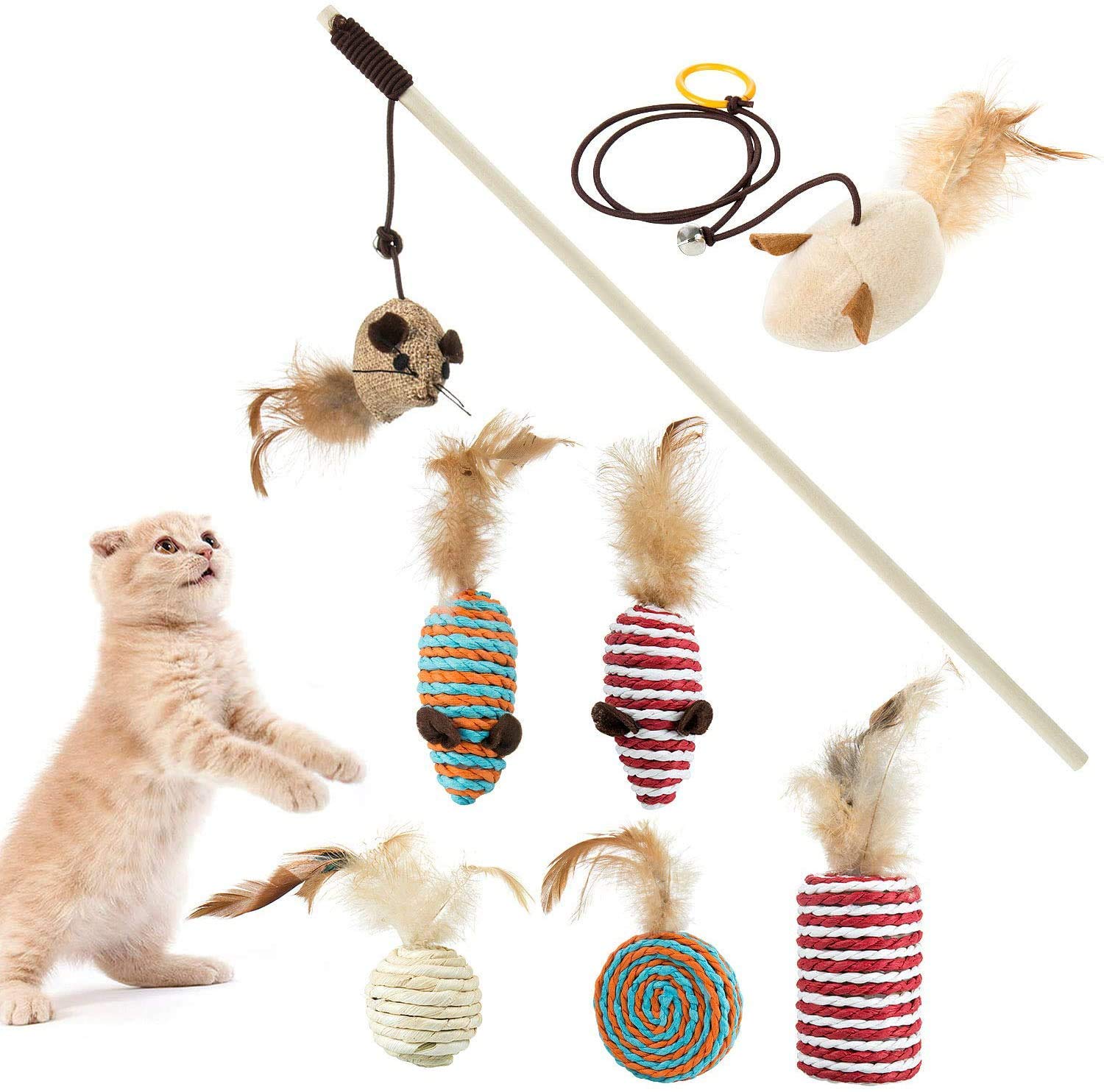 See full amazon price history chart for Petlicious & More® Cat Interactive Plush Toy Gift Set for Cat,Sisal Ball and Mouse Toy with Bell and Feather Cat Stick (Set of 7) Petlicious & More® Cat Interactive Plush Toy Gift Set for Cat,Sisal Ball and Mouse Toy with Bell and Feather Cat Stick (Set of 7) (B09MLRTNY1) Amazon Price History, Amazon Price Tracker