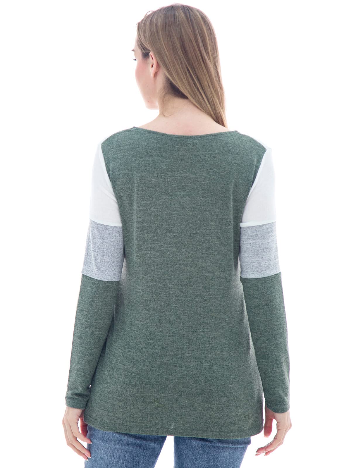 Bearsland Damen Umstandskleidung Langarm Stillshirts Stilltop 3er-Pack