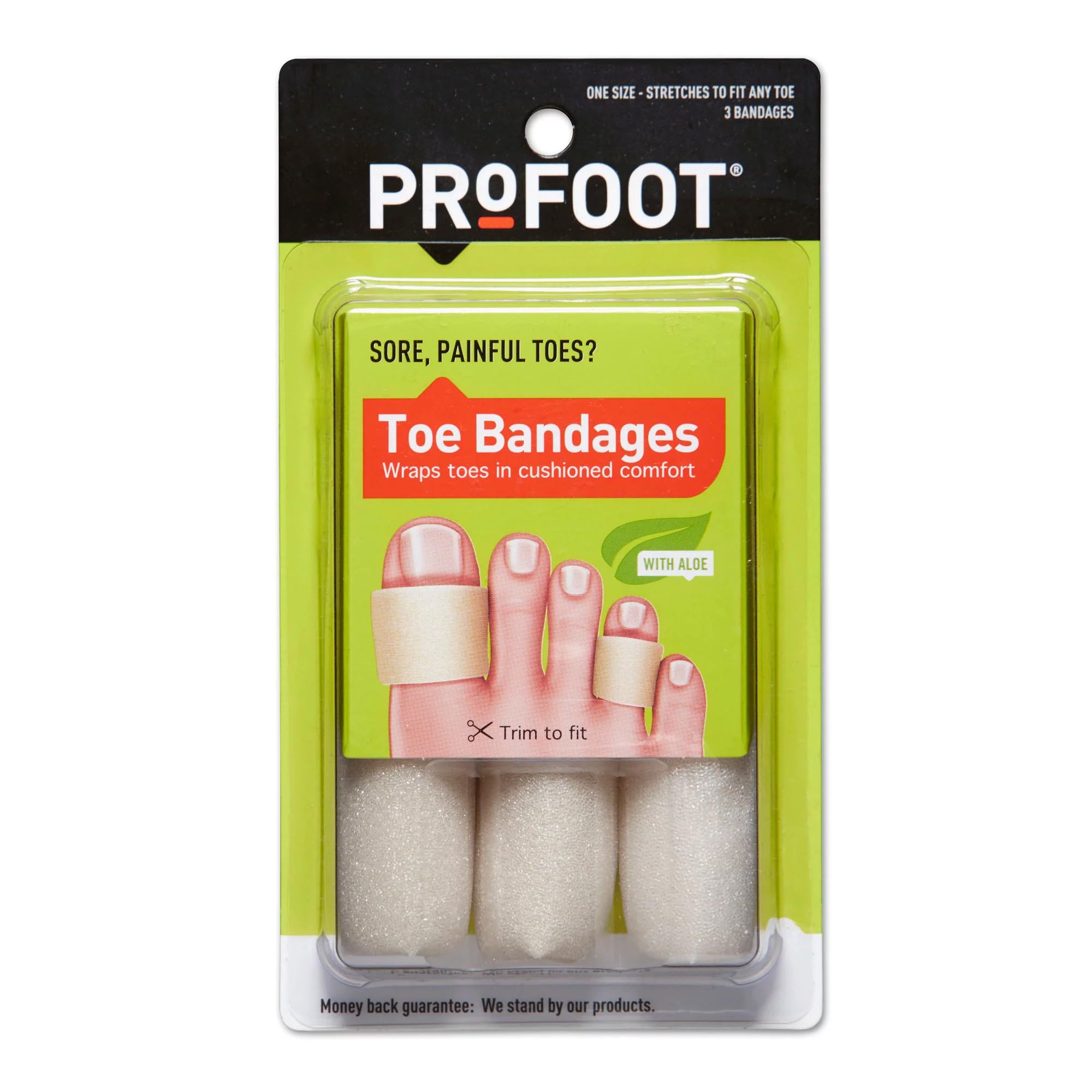 ProFoot Toe Bandages One Size 3 Each (Pack of 10)