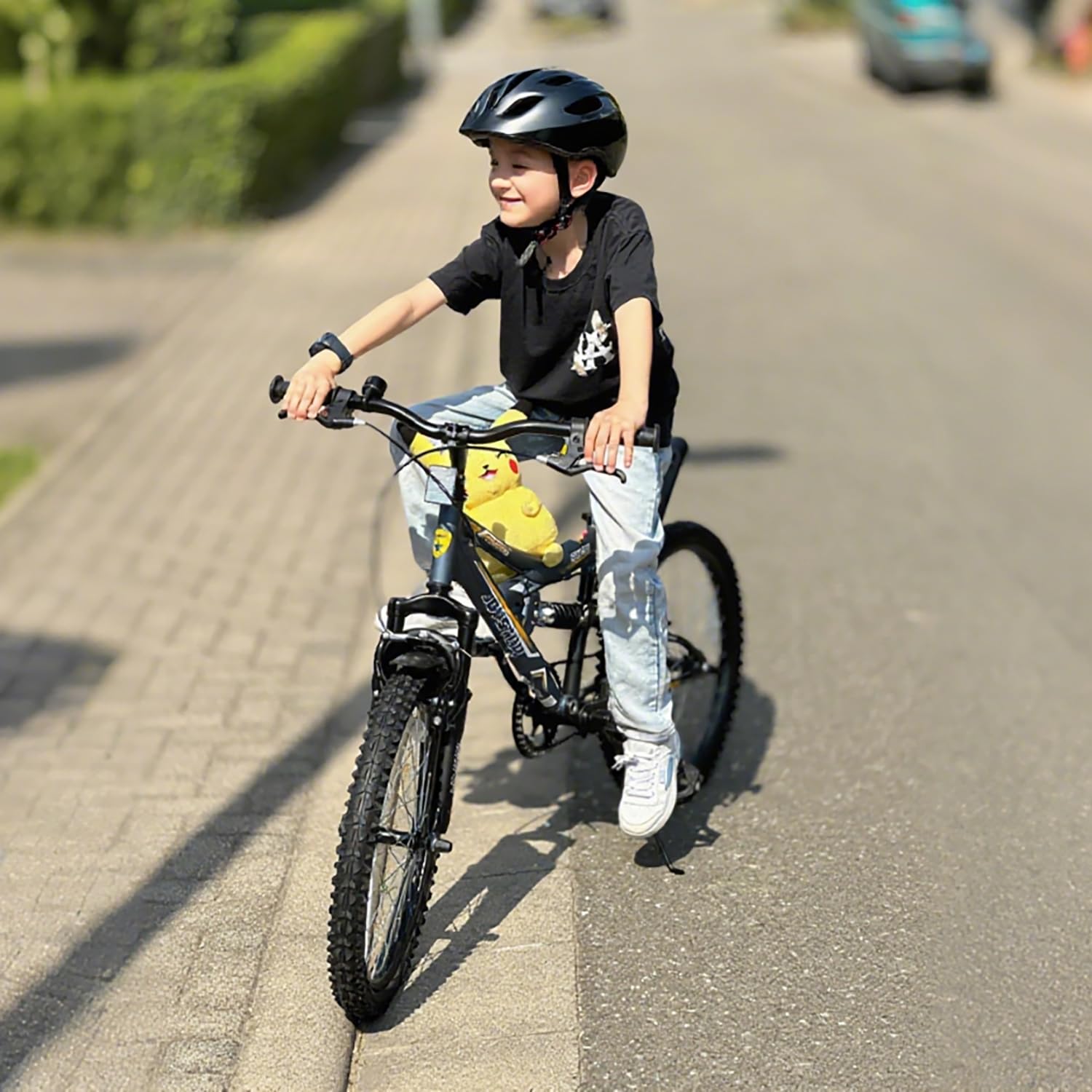 JOYSTAR mountain bike per bambini 20 pollici per ragazzi e ragazze dai 7 ai 13 anni, bici per bambini con telaio in acciaio a sospensione totale e trasmissione a 1 velocità con cavalletto.