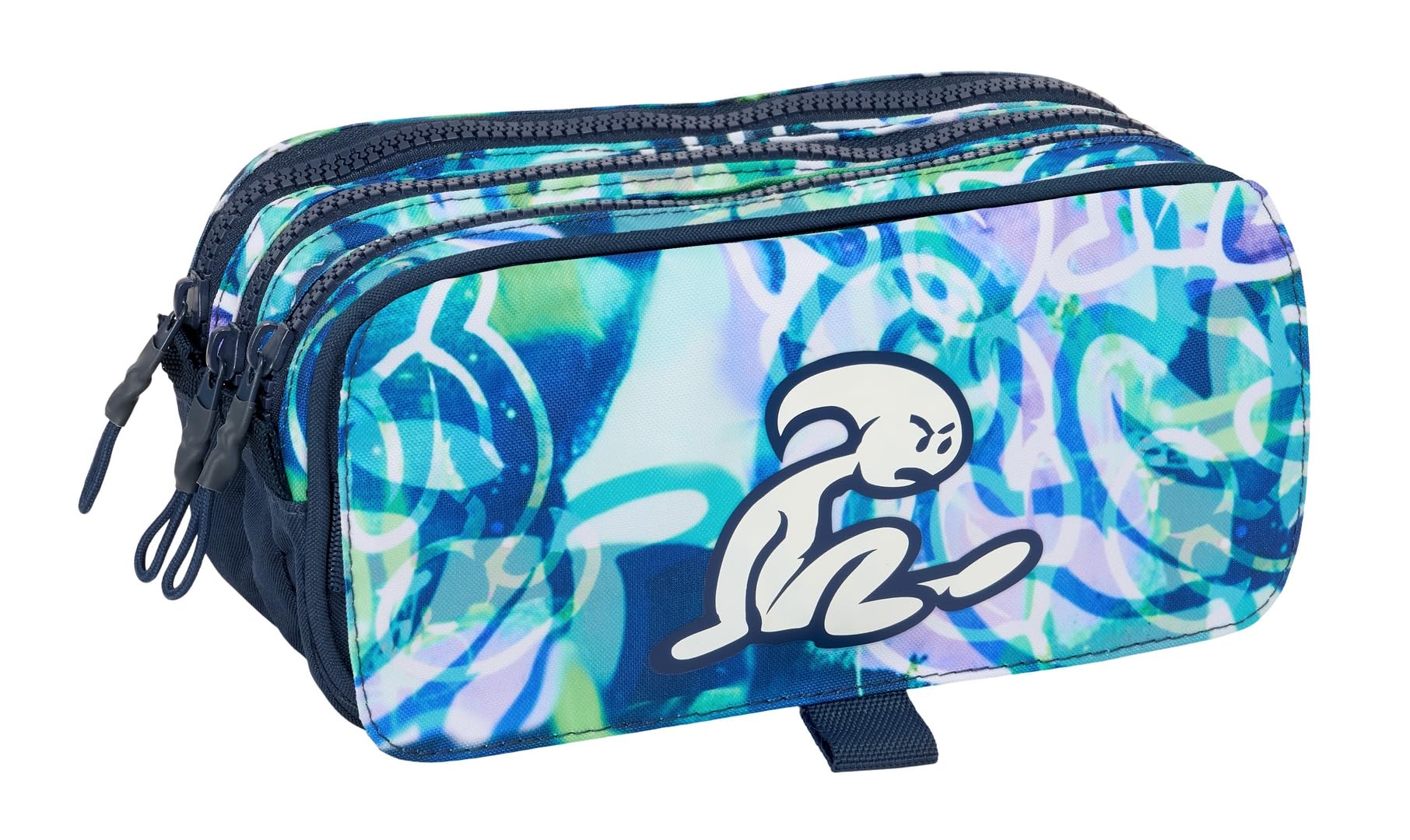 Safta EL NIÑO Kook – Triple Big Pencil Case, Children's Pencil Case, Ideal for School Age Children, Comfortable and Versatile, Quality and Resistance, 21.5 x 8 x 10 cm, Navy, M, Casual