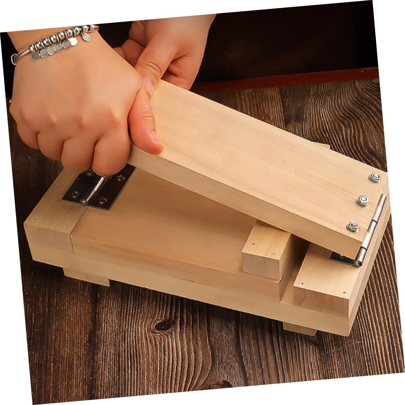 Manual Dumpling Presser Homemade Dumpling Skin Maker Wooden Wrapper Mold Efficient Pierogi Maker Press