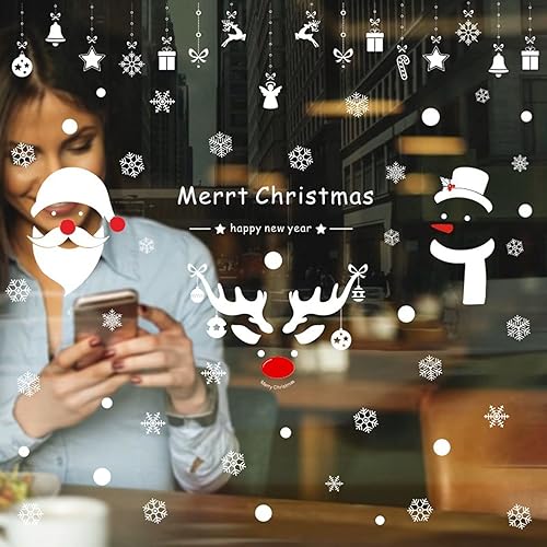 Miniatura 5 de PVC Self-Adhesive Snowflake Sticker Glass Window Sticker Decoration Winter Gel Window Clings Car Christmas Decorations Holiday Wall Decals