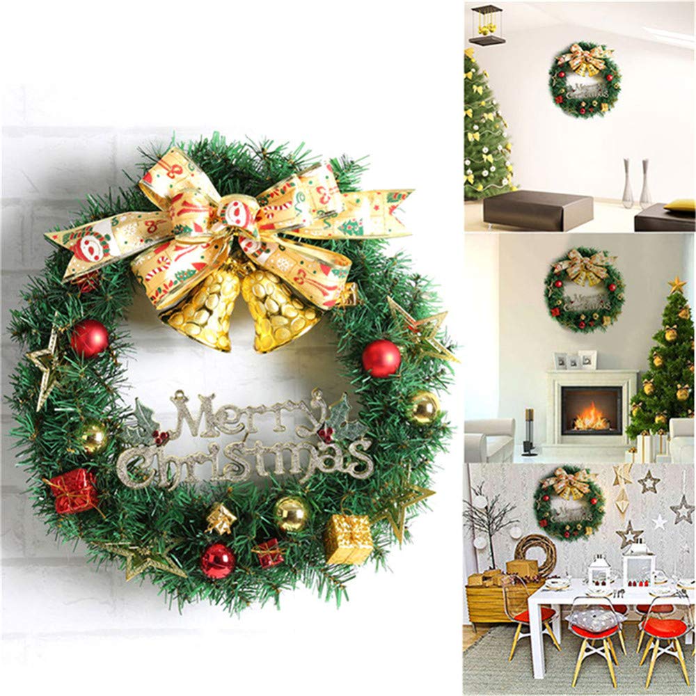 Guirlande De Noël Joyeux Ruban Cloche Décorations De Noël PVC Décoration Décoration De La Maison Nouvel an Guirlande 30cm