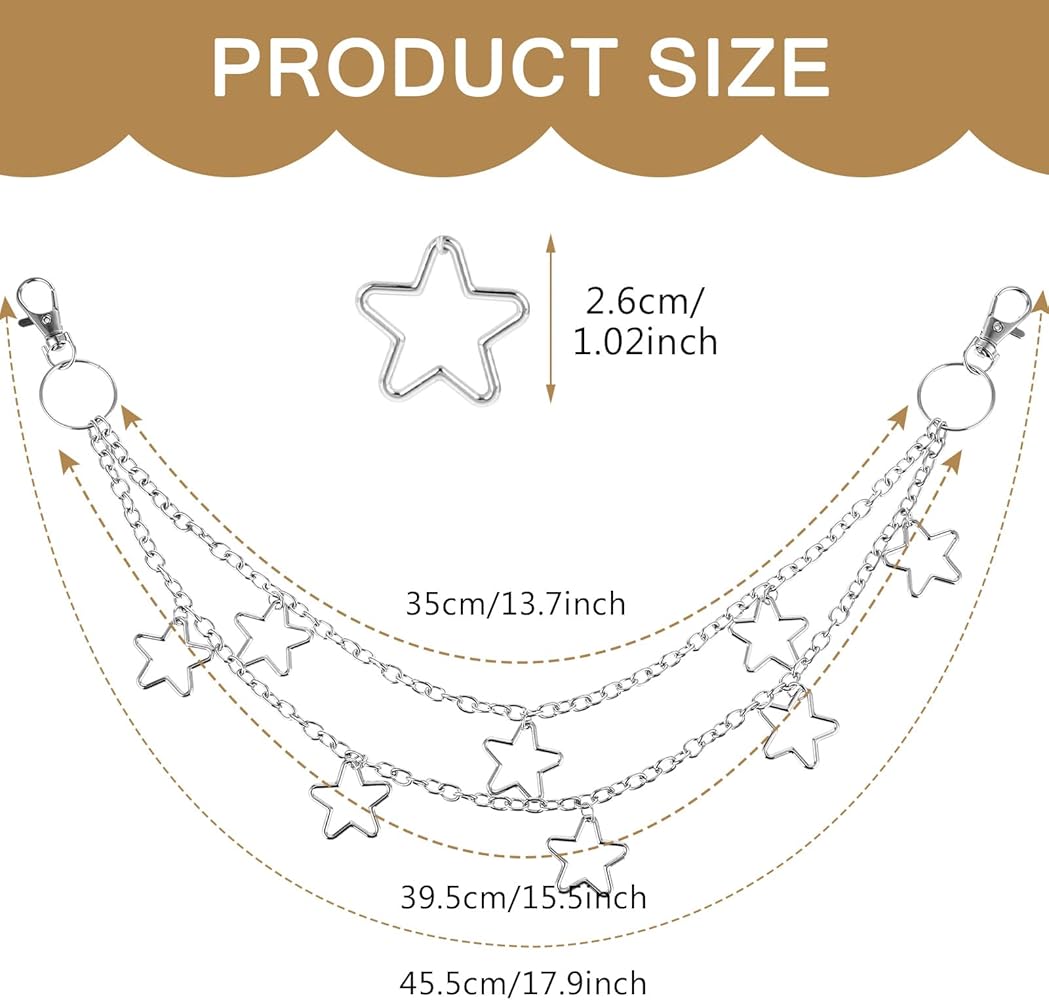 Amazon.com: Vintage Pants Chain Chain Belts for Women, Star Jean