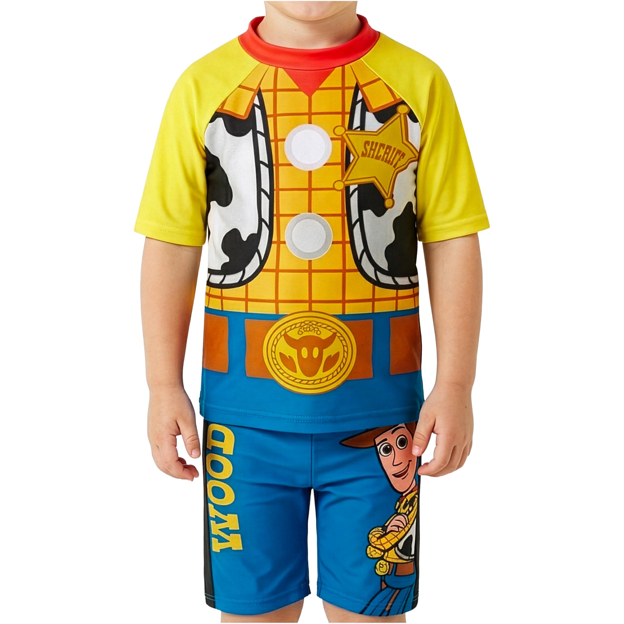 Get Trend Toy Story Buzz Lightyear | Woody Conjunto Niño 2 Piezas Bañador Boxer Niño y Camiseta Rashguard, Ropa Niño Piscina Vacaciones