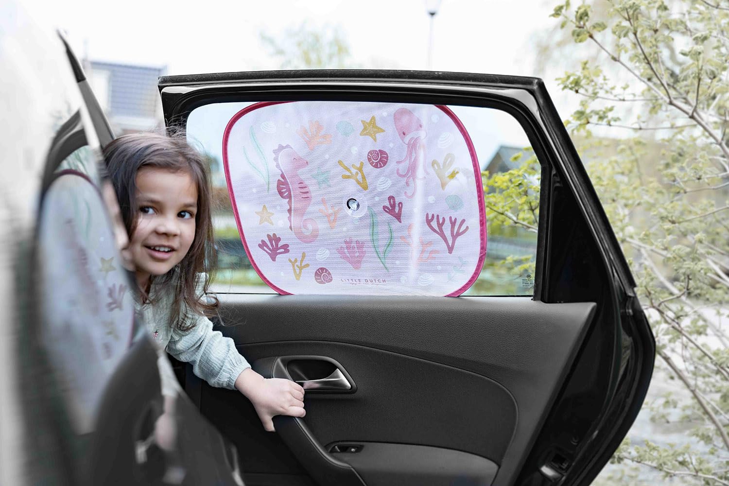 Little Dutch 125889 Car Sun Visors Set of 2 Ocean Dreams Pink