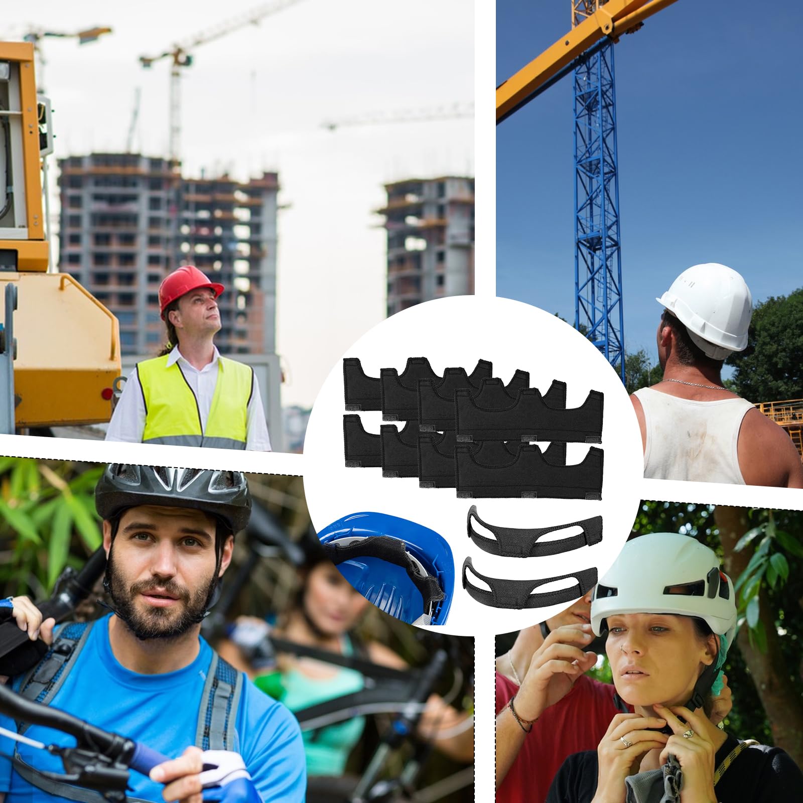 10 fasce protettive per casco protettivo, riutilizzabili e riutilizzabili, per casco da saldatura, imbottitura per casco da saldatura, accessori per capelli adatti alla maggior parte dei cappelli