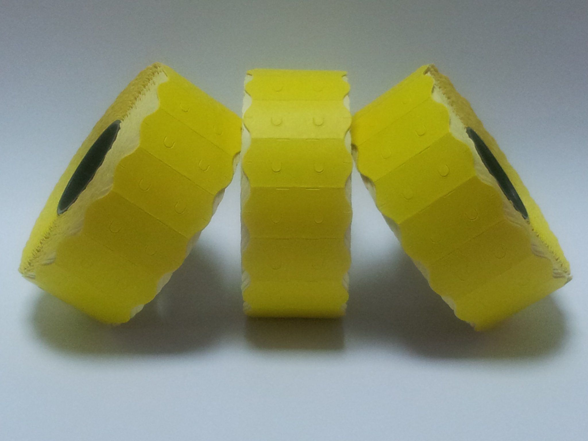 Sato S26 26mm x 12mm Price Gun Labels - Yellow Permanent - 30 Rolls / 45,000 Labels