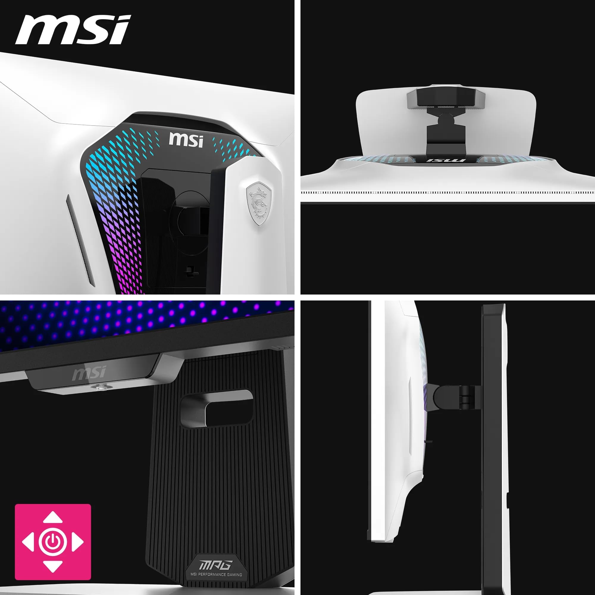 MSI MAG 274URDFW E16M 27" 4K UHD Gaming Display - Szybki panel IPS 3840 x 2160, 0,5 ms, DisplayHDR 1000, Mini-LED, podwójny tryb, HDMI 2.1, DP 1.4a, USB C (PD 98W), regulacja wysokości/nachylenia