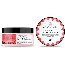 Body Cream for a Nourishing and Hydrating Skin Great Moisturizer Strawberry 8 oz