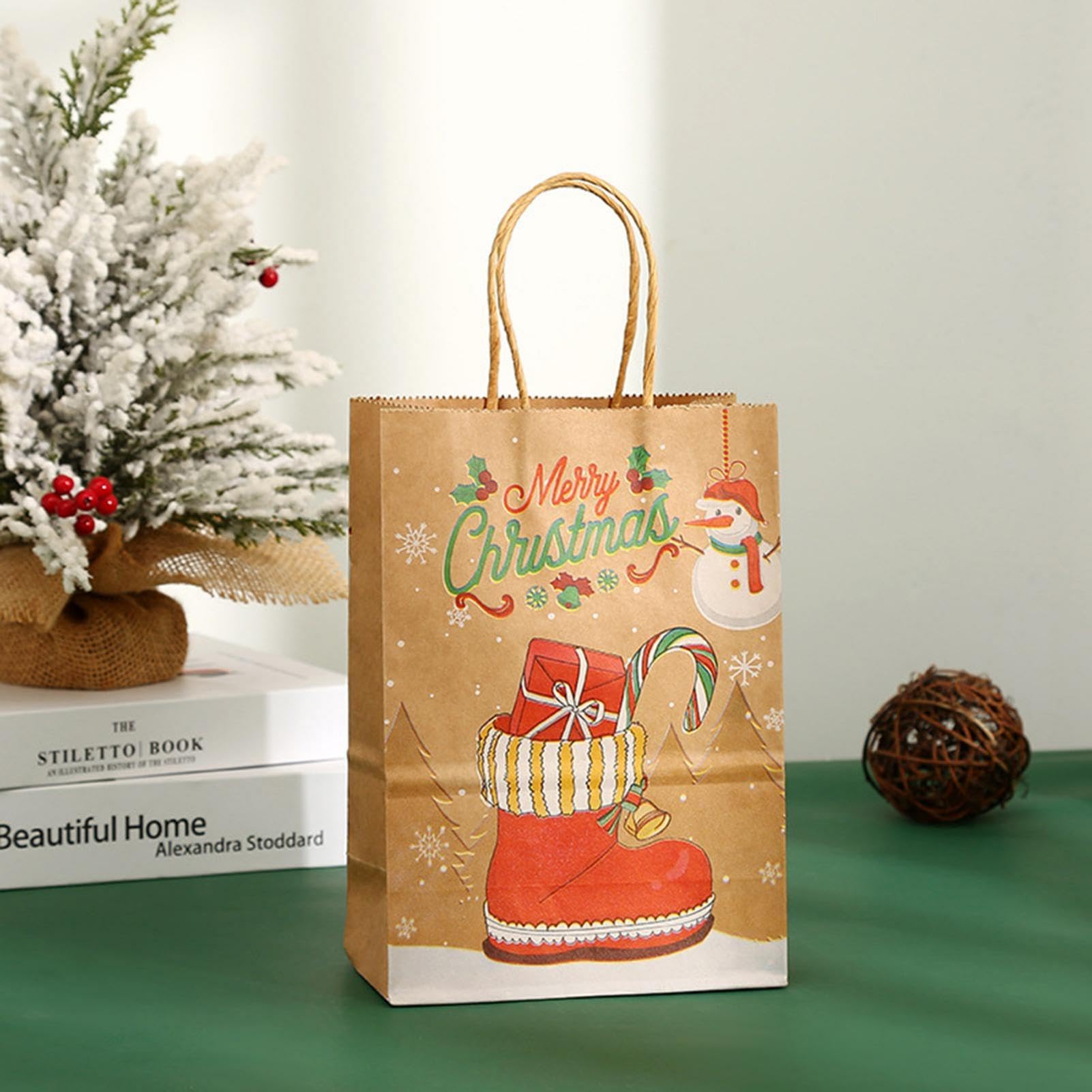 OTMVicor Rollenpaket Weihnachts Geschenkpapier, 43cm X 15m Kraftpapier Bedruckt Mit Weißen Punkten Recycelbares Geschenkpapier