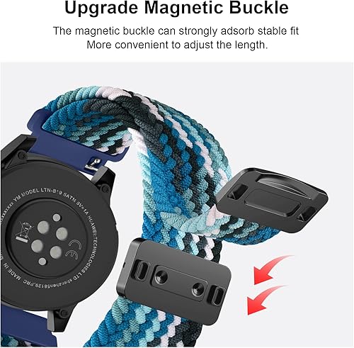 Miniatura 4 de Meliya Correa de reloj Garmin Forerunner 24564555158 para mujeres y hombres, correa de repuesto de nailon suave de 0.787 pulgadas para Garmin Venu