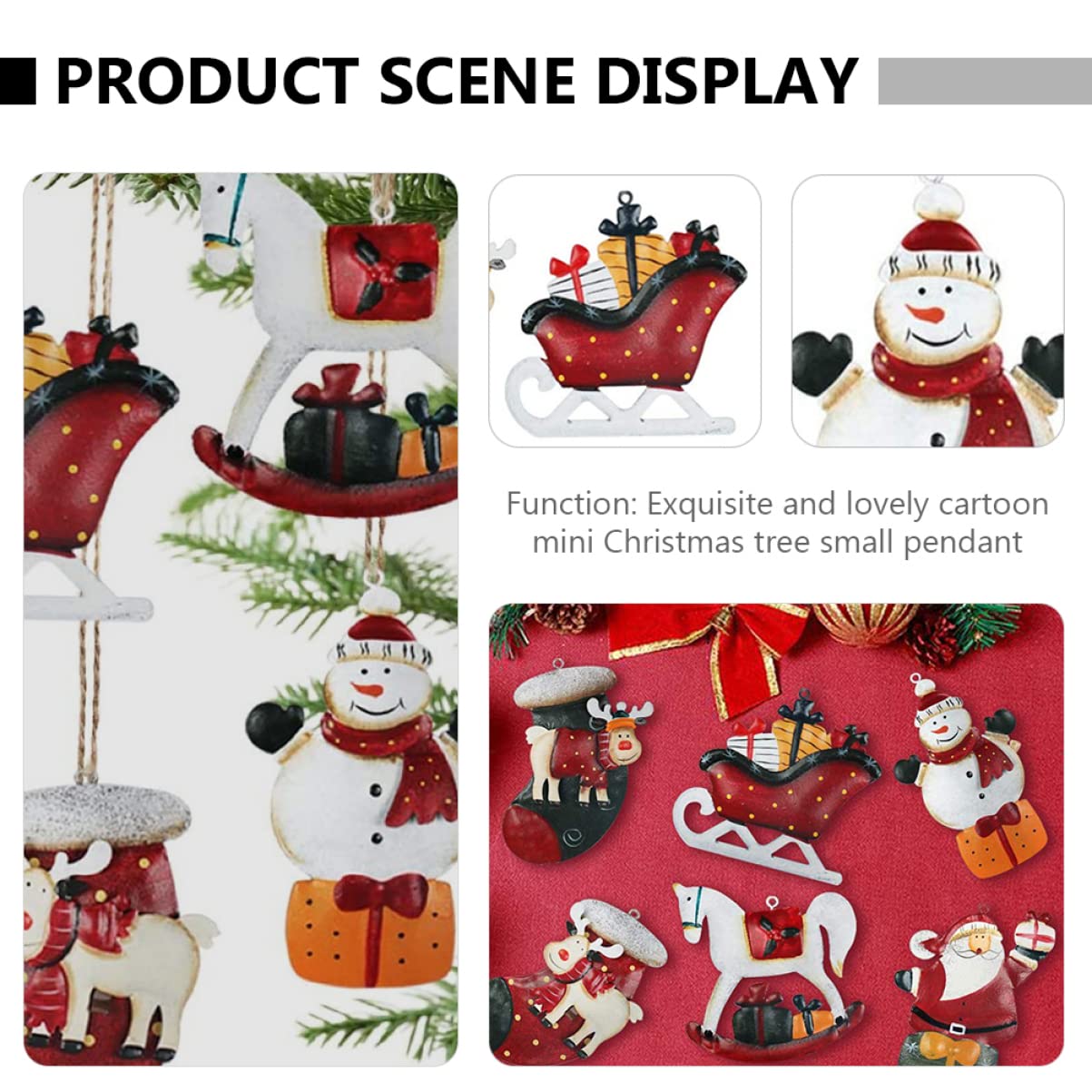 MAGICLULU 2 Sätze Weihnachtsschmuck Weihnachts Figuren Weihnachtsfigur Lebkuchen Dekorationen Mann Anhänger Mit Weihnachtsmotiven Hängende Weihnachtsverzierung Aus Holz Hölzern 12 Stück * 2
