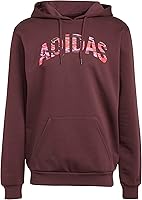 adidas Men's Camo Linear Graphic Fleece Hoodie - Regular Fit, Drawcord Hood, Ribbed Cuffs & Kangaroo Pocket