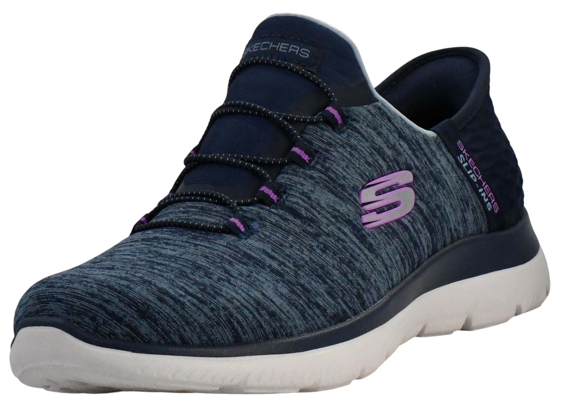 Skechers Women's Summits Dazzling Haze Slip-In Trainers, Navy, 5.5 UK Wide