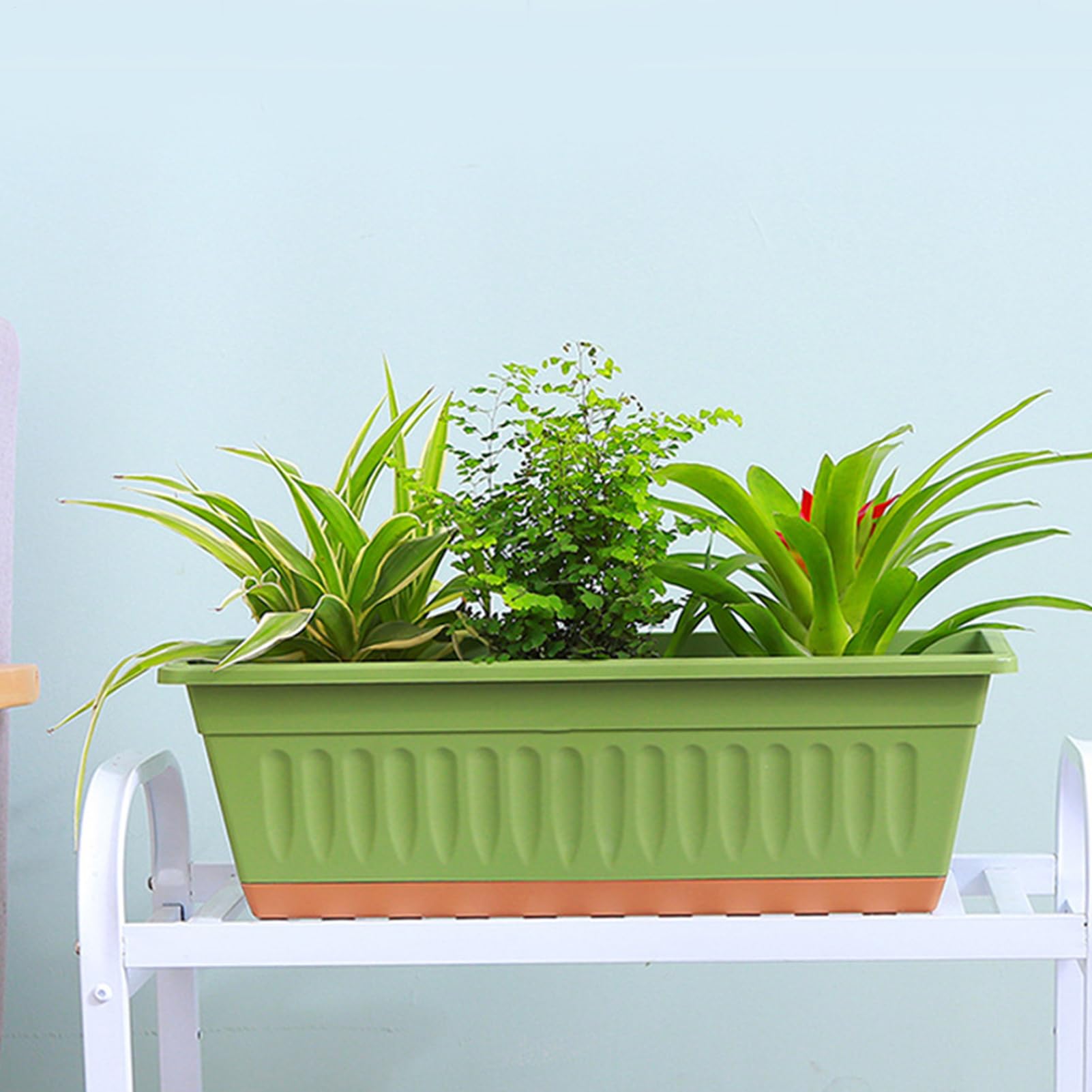 Fioriera per piante da interno 4 Vasi da Fiori con Fori di Drenaggio e