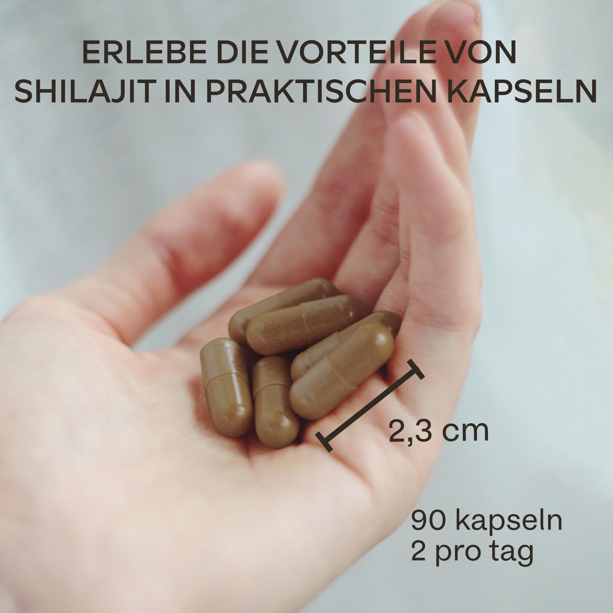 Pure Himalayan Shilajit Kapseln Hochdosiert 36000mg 30:1 Extrakt 50% Fulvinsäure & Huminsäure - Mumijo Shilajit Original Himalaya - Energie & Immunität - 90 Kapseln Vegan & Laborgeprüft