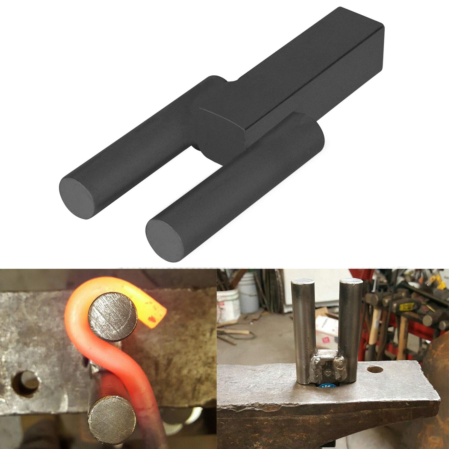 Blacksmith Hardy Tool For Anvil - 1 Inch Bending Fork For Turning, Scrolling, Twisting Metal, Fits Hardy Hole Or Vise - View #10