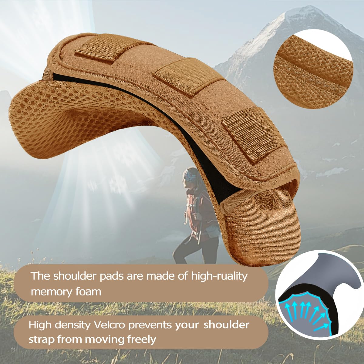 ZINMARK Paquete de 2 almohadillas de hombro ultra gruesas para bolsas de laptop, bolsas de mensajero, maletines y la mayoría de bolsas