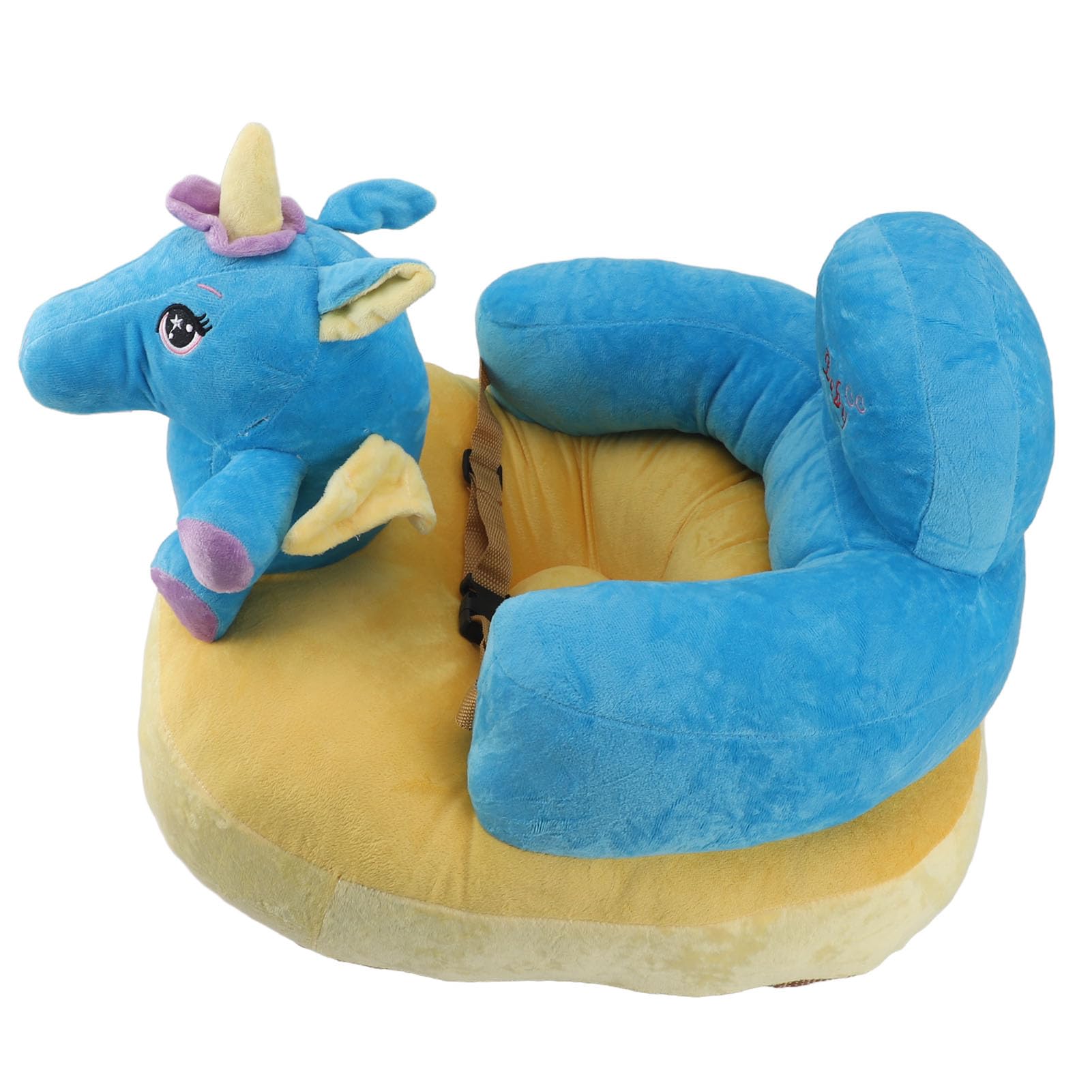 Haofy Asiento de Apoyo para Bebés, Silla Infantil de ángulo Ajustable con Funda de Felpa, Base Ancha y Respaldo de Apoyo, Asiento de Aprendizaje Portátil para Bebés y Niños Pequeños (Patrón de
