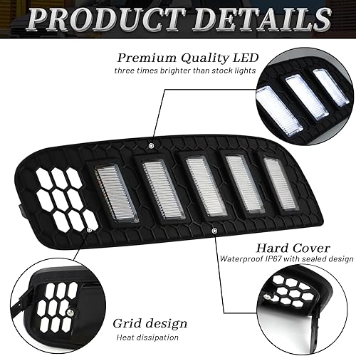 Miniatura 3 de BINQIGOO Luces antiniebla LED para parachoques delantero compatibles con Mazda CX-50 2023-2024 DRL Accesorios para lámparas de señal de giro