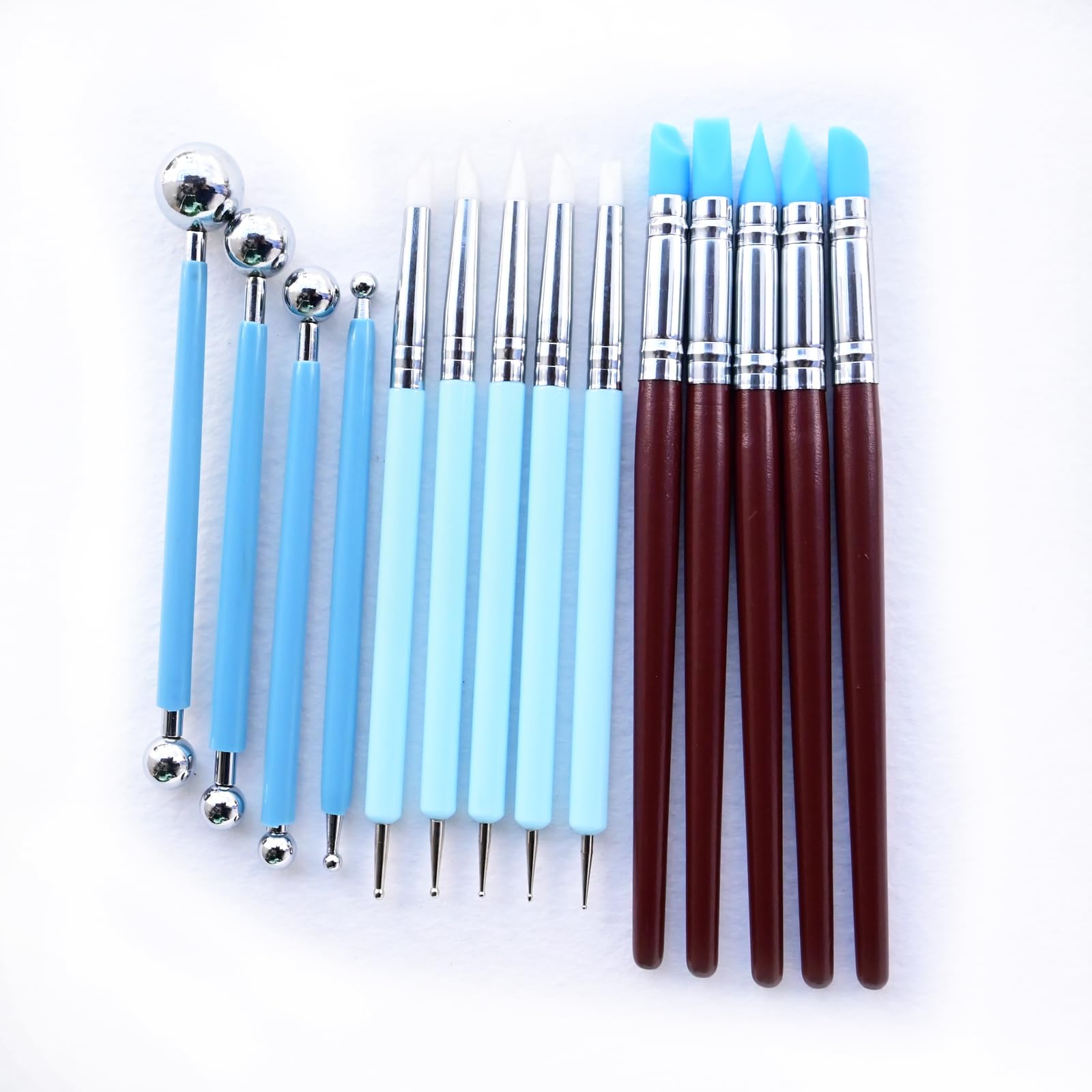 14x Silicone Sculpting Clay Tools Dotting Tools Modelling Set for Clay Carving Pottery Craft