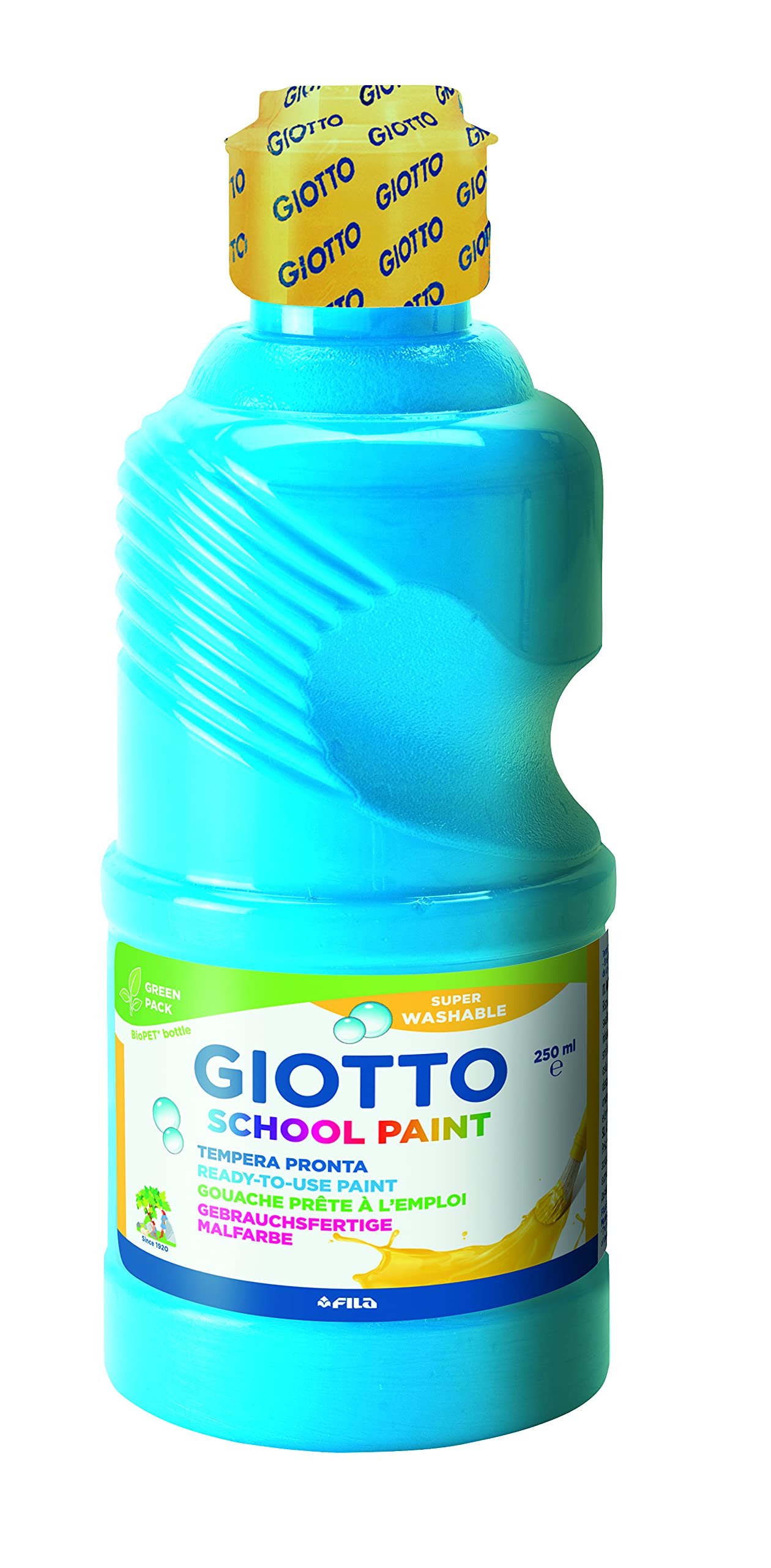 Giotto Gouache School Paint Ultra Lavable-Lot 8 X 250 ML, F40017, Assortiment