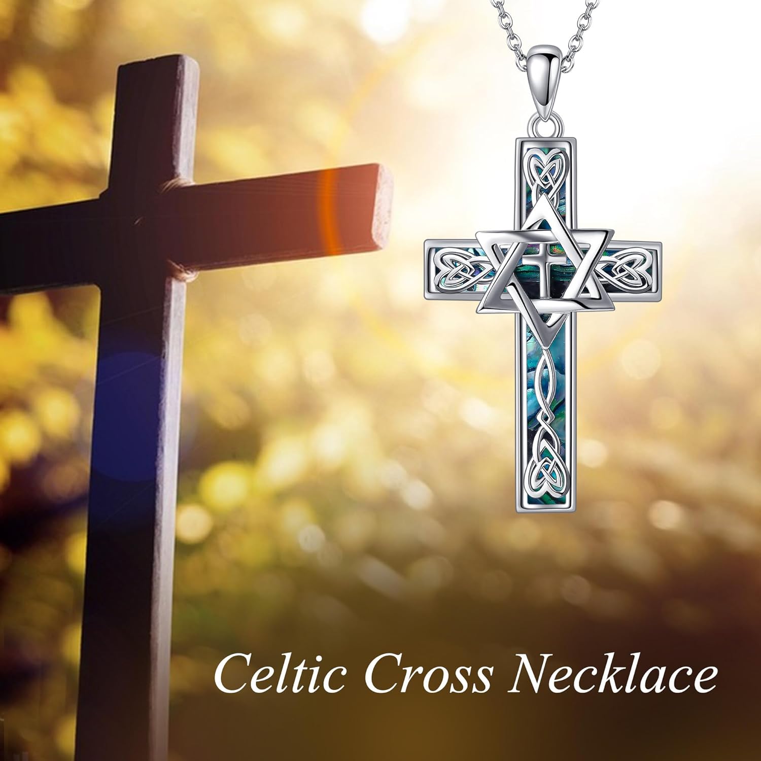 YFN Sterling Silver Star of David Cross Tree of Life Pendant Necklace Jewish Judeo Christian Religious Jewelry for Women Men - Image 5