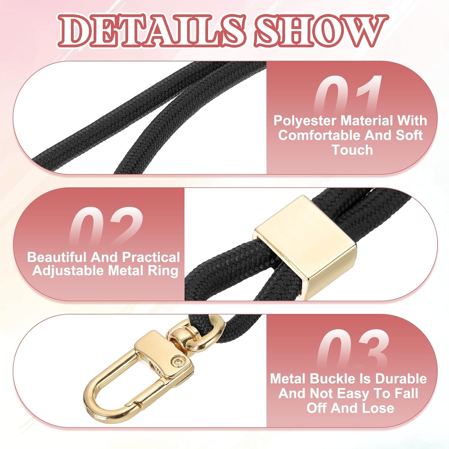 PATIKIL Neck Lanyard, Cute Key Lanyards for Women Men for Car Keys Keychain Card ID Badges Holder Wallet Phone - Image 3