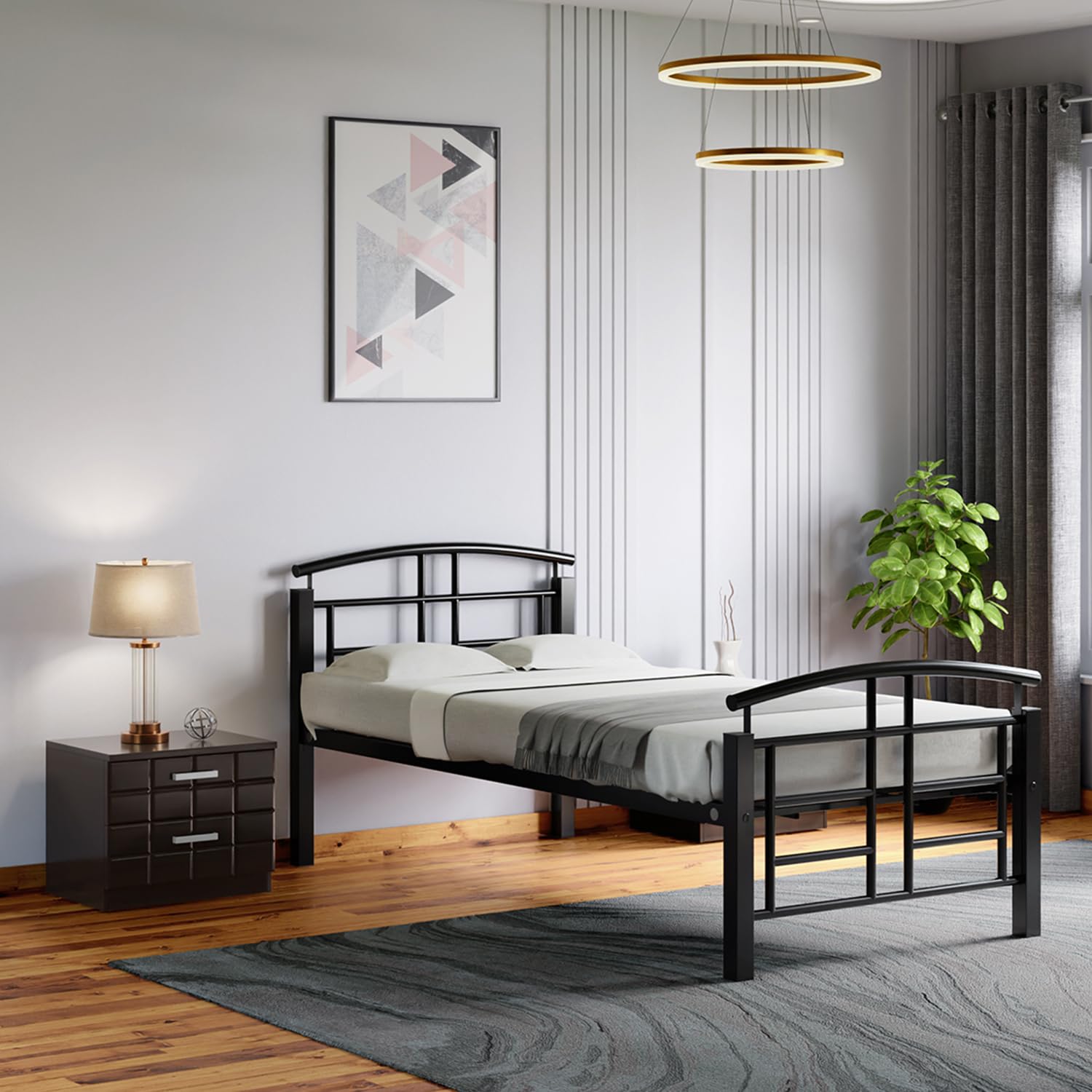 GODREJ INTERIO Bed, Fiona Modular Single Size Bed, 1-Year Warranty, Black-image-44