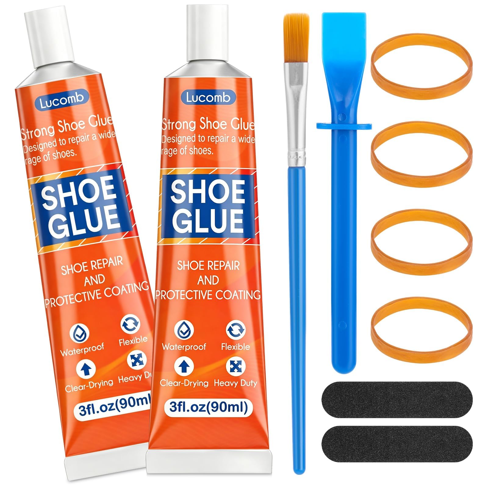 Shoe Glue Soles Repair| 180 ML Heavy Duty Clear Shoe Sole Repair Glue, Waterproof, High-Strength Adhesive, Dries in 24 Hrs| Strong Glue for Shoe Soles, Heels & Repair on Boots, Leather, Rubber, Canvas