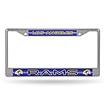Rico Industries NFL Football Los Angeles Rams Classic 12 x 6 Silver Bling Chrome Car/Truck/SUV Auto Accessory