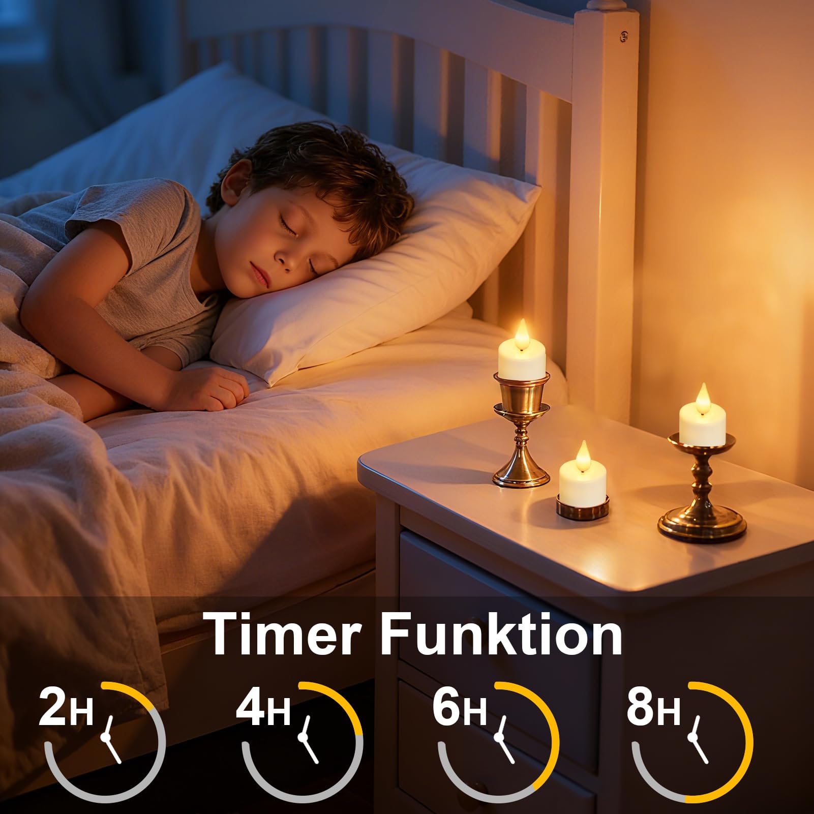 12 Stück Wiederaufladbare Teelichter mit Fernbedienung Timer Ladestation